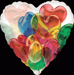 18" 透明球- 彩色糖果心(28996)  240.NTD