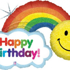 45" 笑臉彩虹生日快樂(商品編號85674)  560.NTD