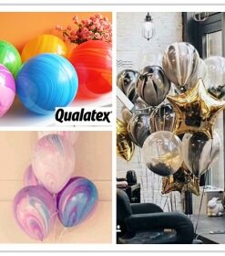 大理石彩繪乳膠球(空飄)限當天使用  150.NTD