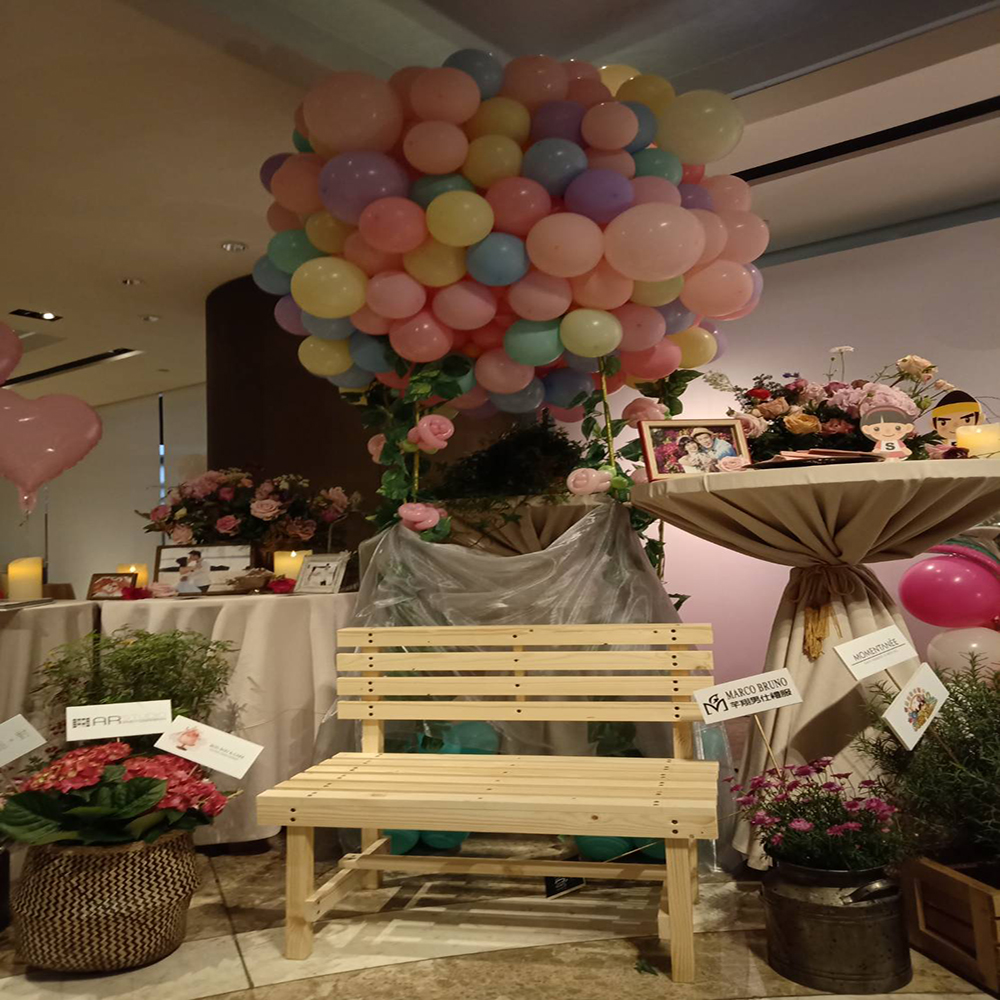 熱氣球雲佈置｜婚禮宴會氣球裝飾