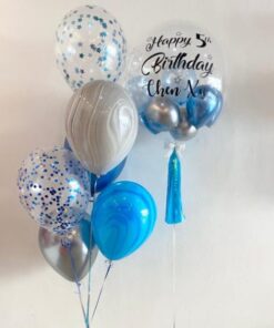 20吋日本泡泡球+球串(藍銀)2100.NTD