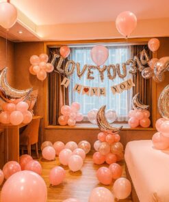 I LOVE YOU 房間氣球佈置