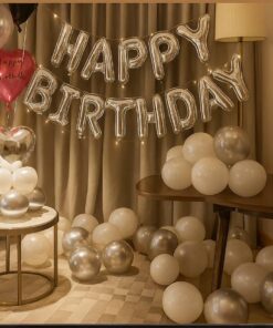 愛心短柱生日佈置｜編號002