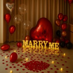 氣球佈置 LOVE 求婚場景