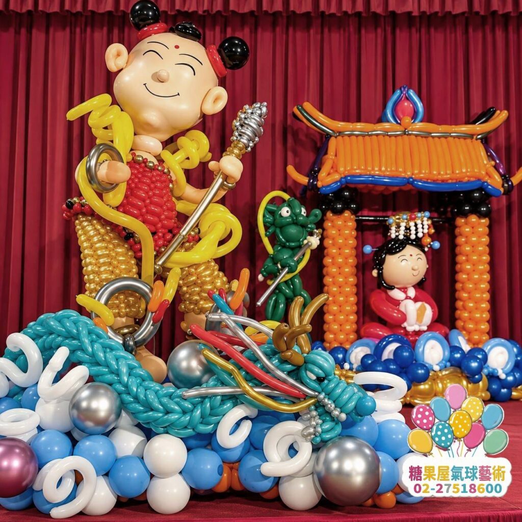 尾牙氣球佈置｜三太子媽祖主題大型氣球造型